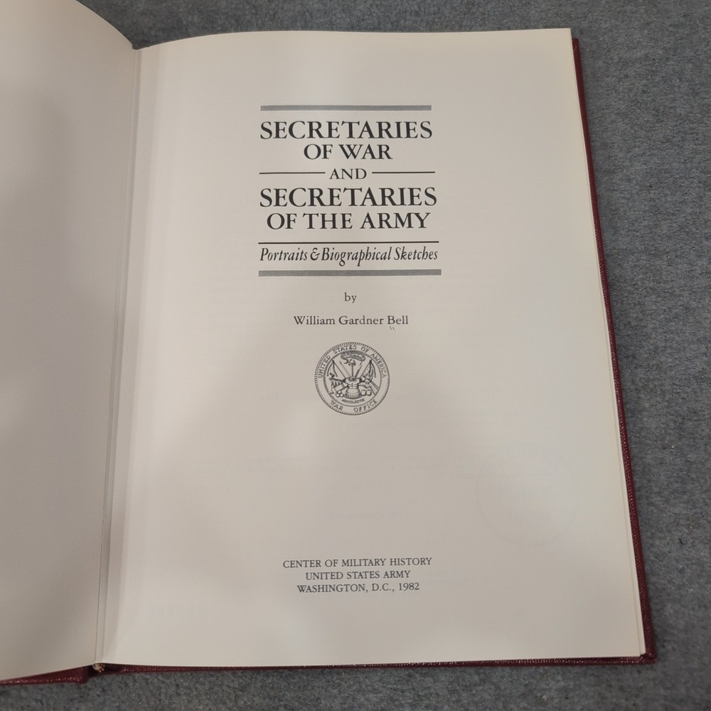Secretaries of War and Secretaries of the Army William Gardner Bell 1982 VG - Picture 3 of 6